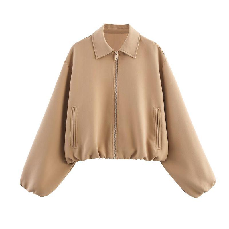 Zbzr Spring New Arrival Women s Clothing Fashion Style Fashion Elegant Lapel Long Sleeves Zipper Puffy Jacket Outwear Khaki L
Zbzr Spring New Arrival Women s Clothing Fashion Style Fashion Elegant Lapel Long Sleeves Zipper Puffy Jacket Outwear Khaki L