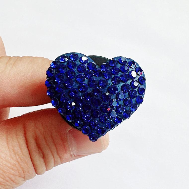 Бриллиантовый горный хрусталь персиковое сердце автомобильный зажим для ароматерапии вентиляционное отверстие - украшение для автомобиля Love синий