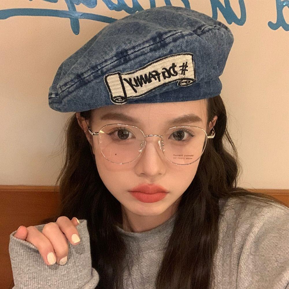 Korean Style Vintage Newsboy Cap Cotton Painter Cap Casual Denim Berets Hat Female чорний
Korean Style Vintage Newsboy Cap Cotton Painter Cap Casual Denim Berets Hat Female чорний