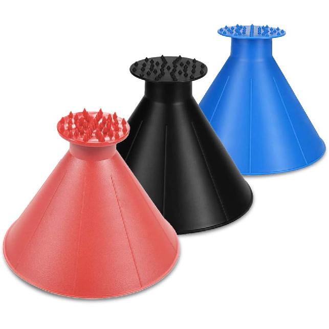 Magical Car Ice Scraper Removal with Funnel Cone Round Windshield Ice Scrapers Round Snow Scraper for Car (3-Color)
Magical Car Ice Scraper Removal with Funnel Cone Round Windshield Ice Scrapers Round Snow Scraper for Car (3-Color)