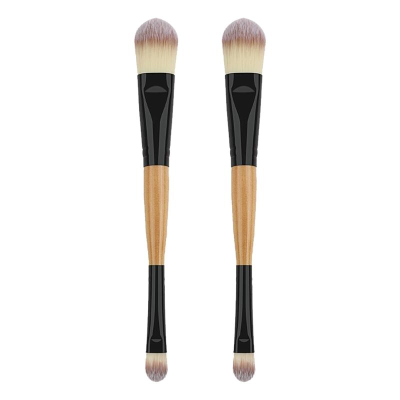 Professional Makeup Brush Set of 2 Double Headed Nylon Makeup Tools for Liquid Foundationss and Concealer Blending 1
Professional Makeup Brush Set of 2 Double Headed Nylon Makeup Tools for Liquid Foundationss and Concealer Blending 1