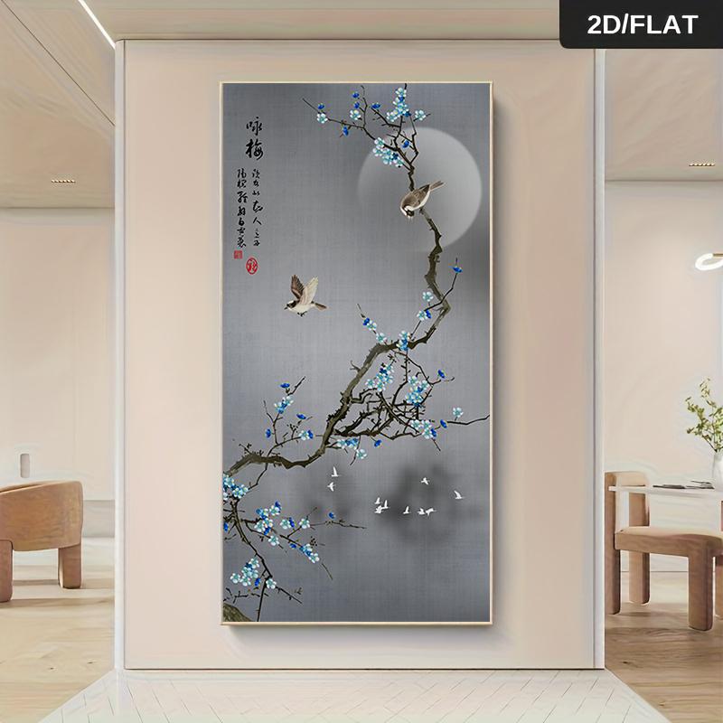 1 new Chinese ink plum blossom decoration painting with Chinese style hand-painted flower and bird canvas hanging painting, livi 50x100cm No Frame
1 new Chinese ink plum blossom decoration painting with Chinese style hand-painted flower and bird canvas hanging painting, livi 50x100cm No Frame