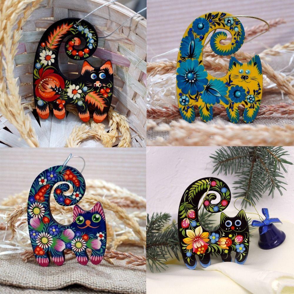 Festival Crafts Wooden Cat Christmas Decorations Pendant Cute Creative Christmas Ornament Christmas Tree Hanging Ornaments
Festival Crafts Wooden Cat Christmas Decorations Pendant Cute Creative Christmas Ornament Christmas Tree Hanging Ornaments