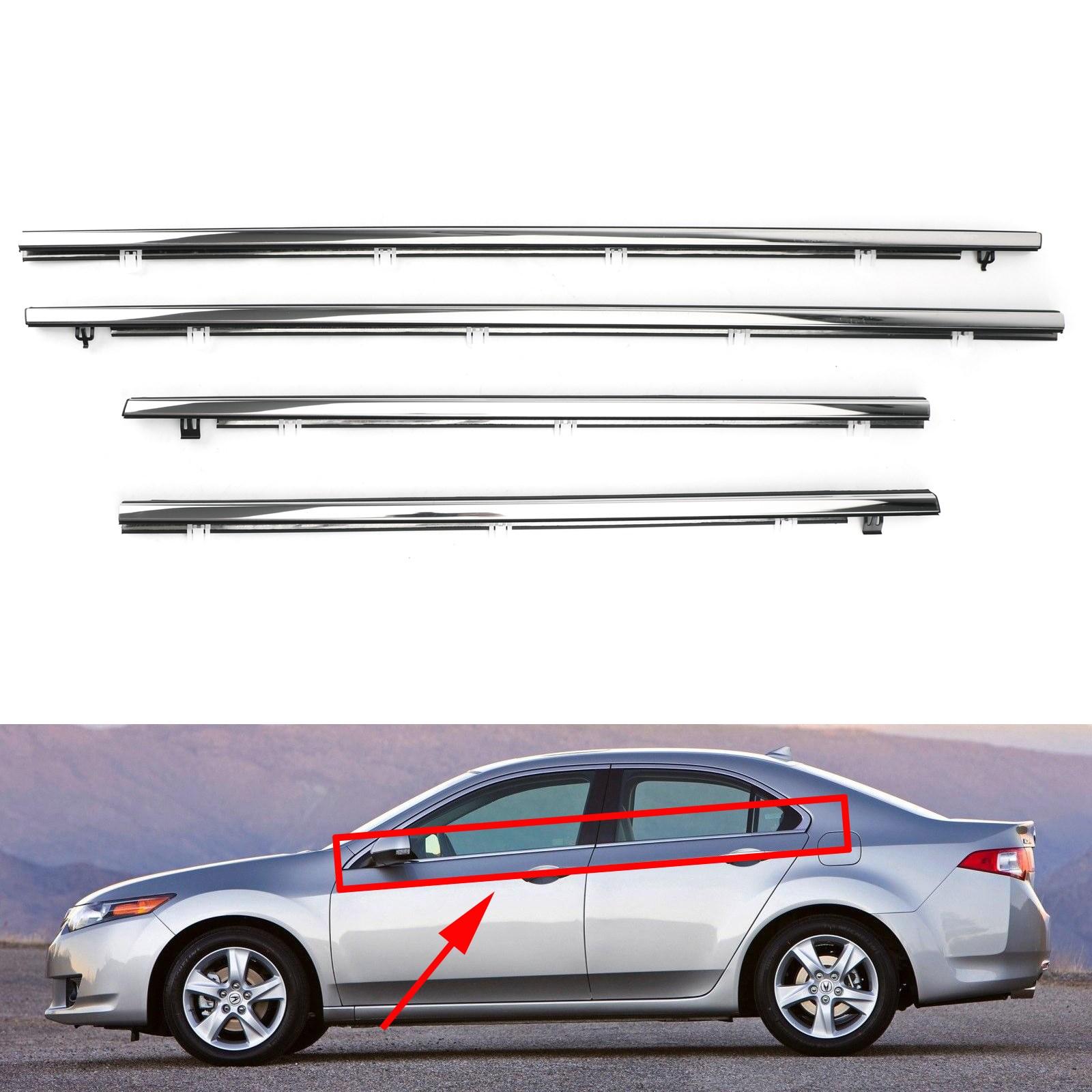 4x Car Outside Window Weatherstrip Seal Belt Moulding For Acura TSX 2009-2014
4x Car Outside Window Weatherstrip Seal Belt Moulding For Acura TSX 2009-2014