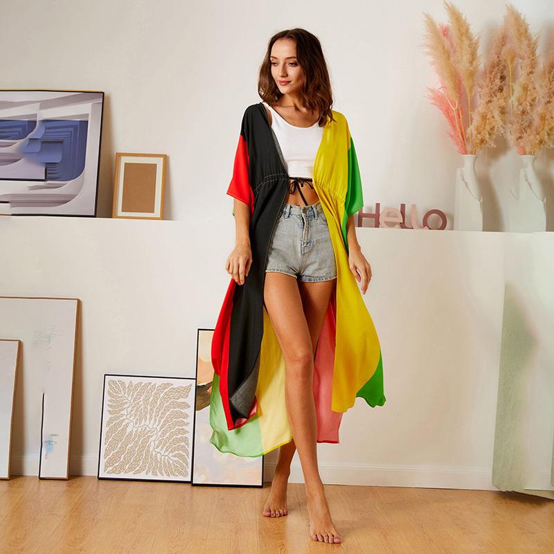 Шикарный кардиган-накидка для пляжа в стиле колор-блок: Женский вискозный отпускной купальник бикини длинный халат One Size
Шикарный кардиган-накидка для пляжа в стиле колор-блок: Женский вискозный отпускной купальник бикини длинный халат One Size