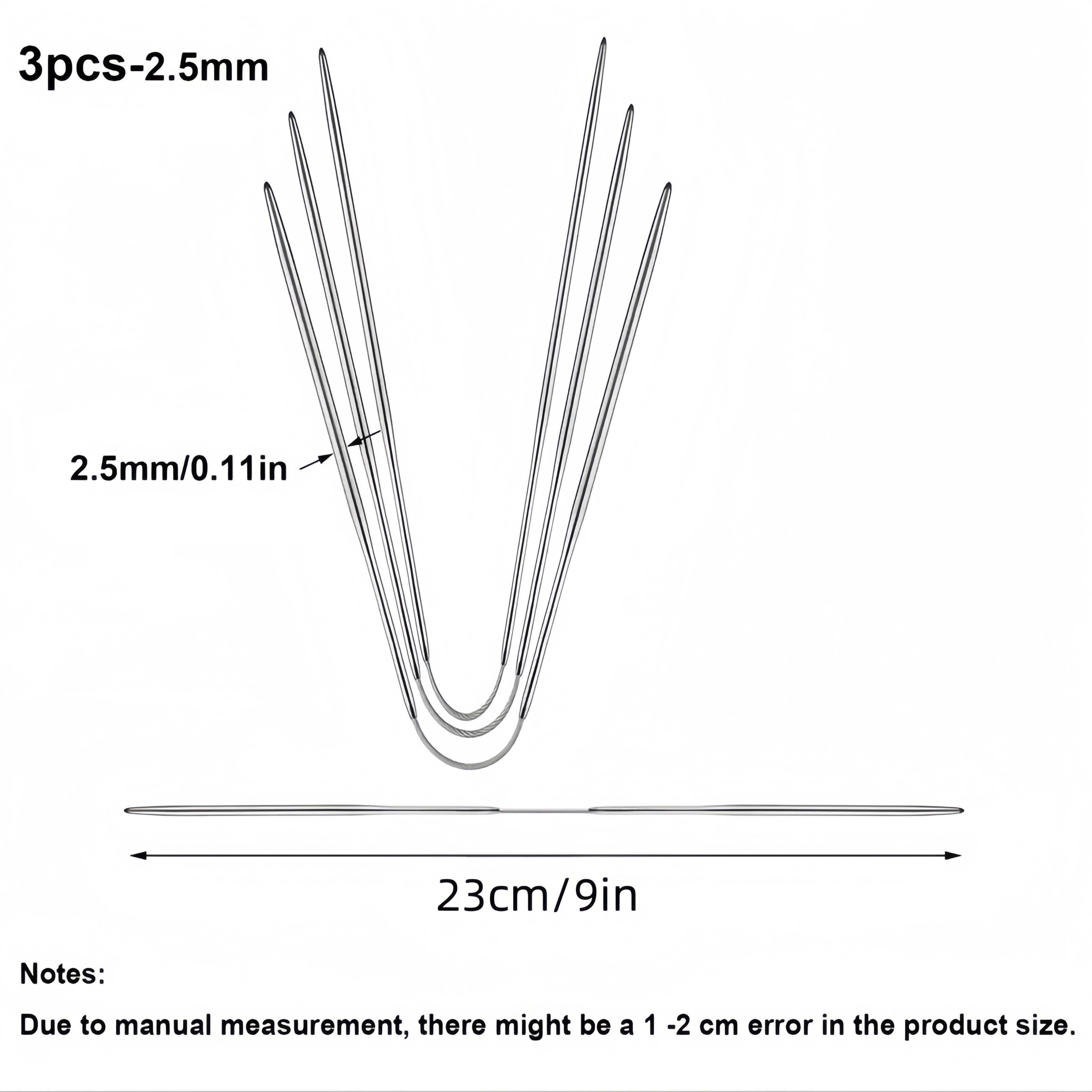 Набор из 3 шт. Гибкие спицы с двумя острыми концами для вязания носков, шапок, варежек, перчаток, Круговые спицы Хороши для начинающих Металлические спицы для носков 2.5mm
Набор из 3 шт. Гибкие спицы с двумя острыми концами для вязания носков, шапок, варежек, перчаток, Круговые спицы Хороши для начинающих Металлические спицы для носков 2.5mm