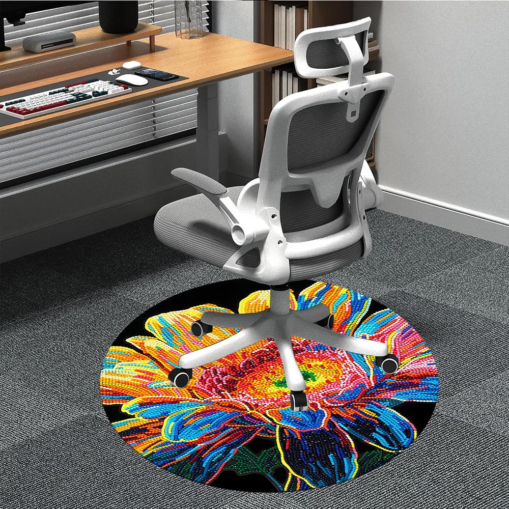 1pc Flowers Bead Art Office Round Area Rug, Indoor Mat Suitable ForOffice, Under Office Chairs Bedroom Living Room Home Decor, Room Decot203 80cm by 80cm
1pc Flowers Bead Art Office Round Area Rug, Indoor Mat Suitable ForOffice, Under Office Chairs Bedroom Living Room Home Decor, Room Decot203 80cm by 80cm