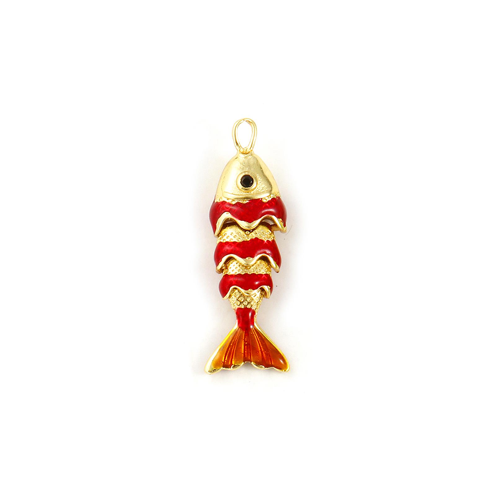 1 PC Brass Ocean Jewelry Charms Enamel Fish 3D Movable 18K Gold Plated Pendants For DIY Necklace Keychains Making 28mm x 9mm красный
1 PC Brass Ocean Jewelry Charms Enamel Fish 3D Movable 18K Gold Plated Pendants For DIY Necklace Keychains Making 28mm x 9mm красный
