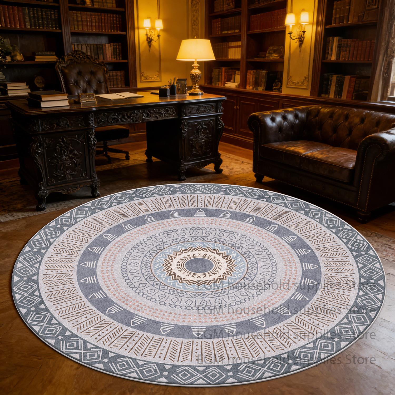 Classic Ethnic Style Circular Carpet Persian Living Room Decor Circular Mats lounge study non-slip washable Rugs customizable 60x90cm
Classic Ethnic Style Circular Carpet Persian Living Room Decor Circular Mats lounge study non-slip washable Rugs customizable 60x90cm