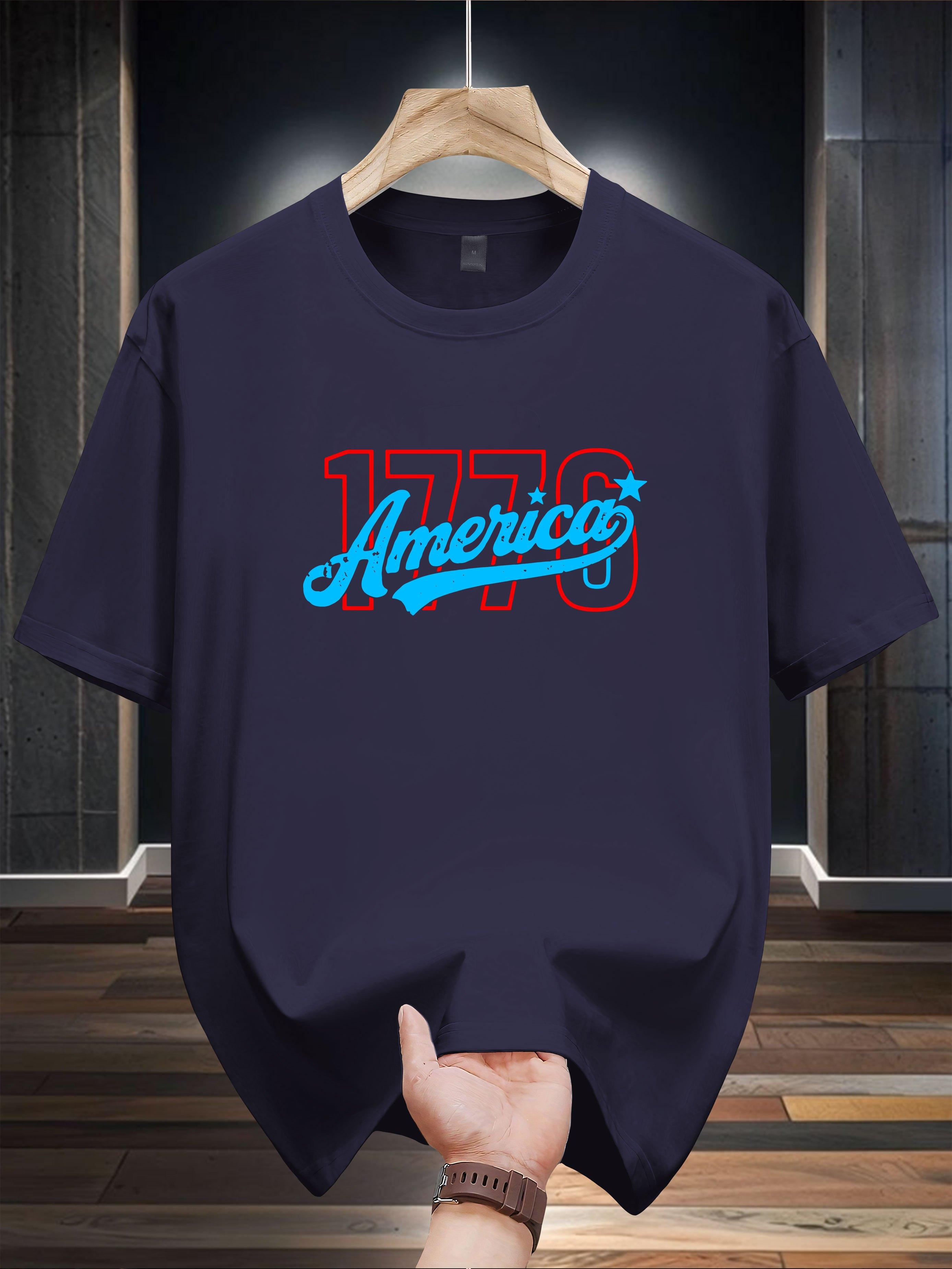Niuwang Selection 200g 100% Cotton Short Sleeve T-shirt - White Casual Graphic Print Tee with 1776 America Design XXL
Niuwang Selection 200g 100% Cotton Short Sleeve T-shirt - White Casual Graphic Print Tee with 1776 America Design XXL