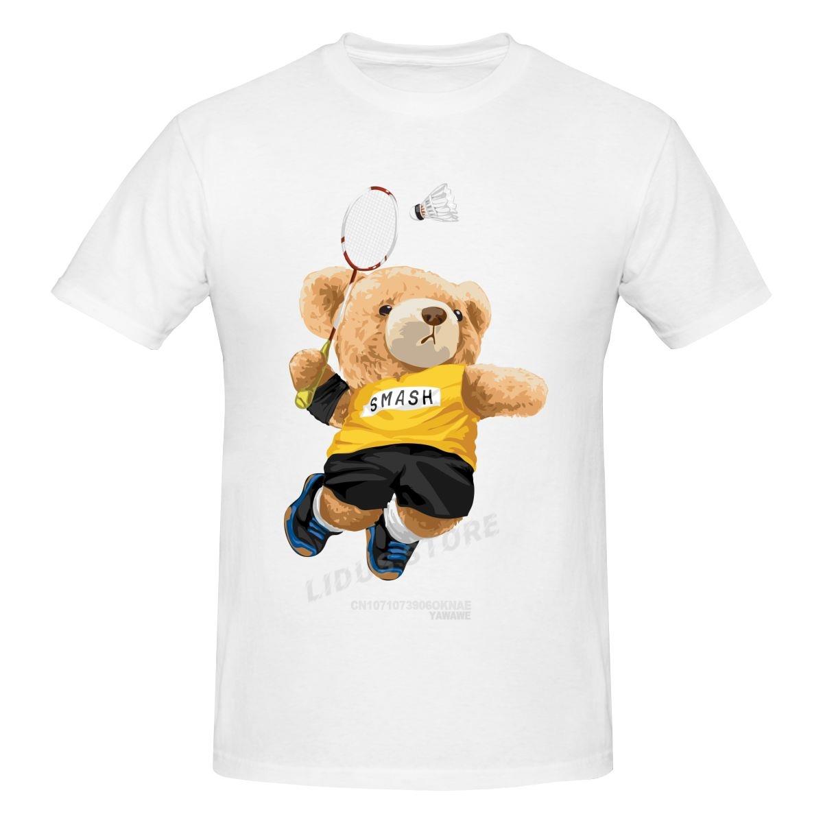 Teddy Bear Playing Badminton T Shirt Harajuku Streetwear Short Sleeve Tshirt Men Women Print Graphics Hot Sale Relaxation Tops S
Teddy Bear Playing Badminton T Shirt Harajuku Streetwear Short Sleeve Tshirt Men Women Print Graphics Hot Sale Relaxation Tops S