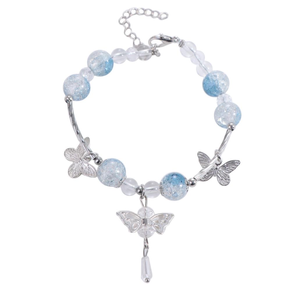 Neo-chinese Style Blue Glass Bracelet Creative Butterfly Pendant Bracelet Blue Beads Bracelet Gift синій
Neo-chinese Style Blue Glass Bracelet Creative Butterfly Pendant Bracelet Blue Beads Bracelet Gift синій