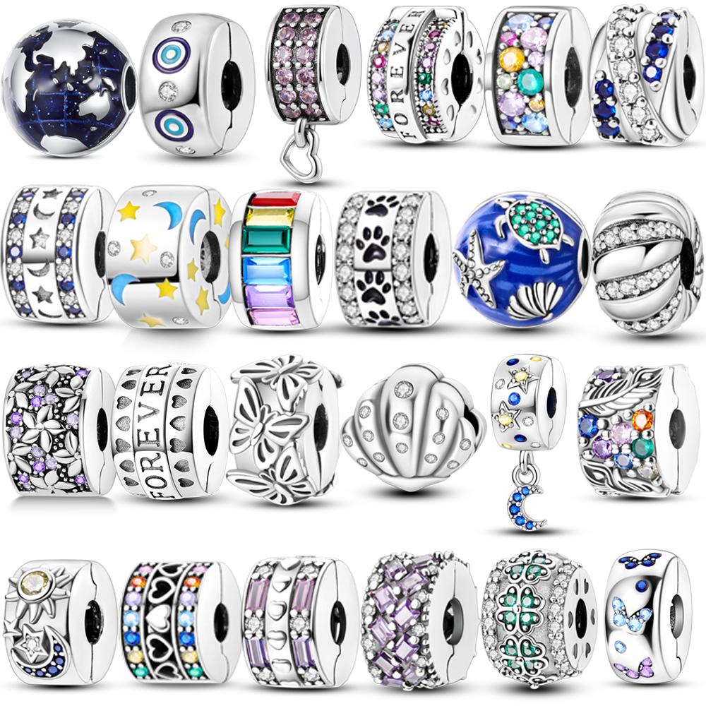 Silver Plated Clasp Spacer Beads Charms Fit Original Bracelet DIY Pave CZ Zircon Clasp Stopper Beads Jewelry Making Gift
Silver Plated Clasp Spacer Beads Charms Fit Original Bracelet DIY Pave CZ Zircon Clasp Stopper Beads Jewelry Making Gift