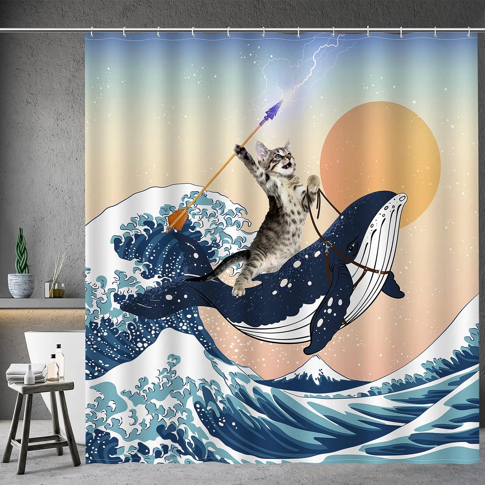 Asian Style Traditional Japanese Ink Painting Shower Curtain Black Cat Watching Dragonflies On Vintage Fabric Bathroom Curtains W60H190(CM)-1 Pcs
Asian Style Traditional Japanese Ink Painting Shower Curtain Black Cat Watching Dragonflies On Vintage Fabric Bathroom Curtains W60H190(CM)-1 Pcs