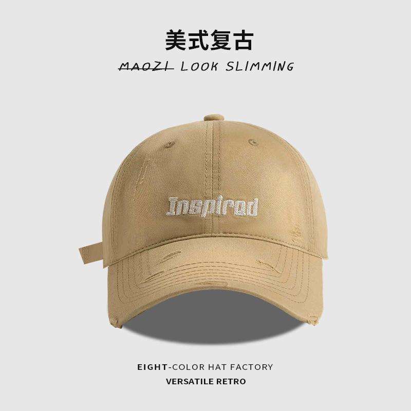 Letter embroidery ripped baseball cap women s versatile simple fashion visor student face cap 56-62CM
Letter embroidery ripped baseball cap women s versatile simple fashion visor student face cap 56-62CM