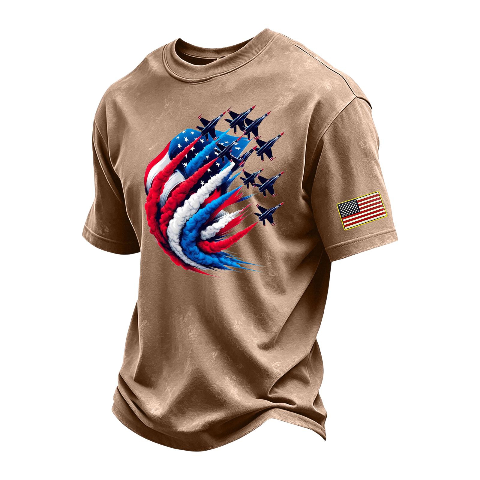 Men s Vintage Washed Independence Day Print Crew Neck Short Sleeve T Shirt Soft Cotton Fabric Casual Fit Durable Stitching M кофейный
Men s Vintage Washed Independence Day Print Crew Neck Short Sleeve T Shirt Soft Cotton Fabric Casual Fit Durable Stitching M кофейный