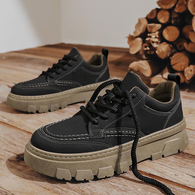 Men s shoes early autumn breathable thick-soled heightening Martin boots British style men s casual leather shoes sports tooling comfortable board 39
Men s shoes early autumn breathable thick-soled heightening Martin boots British style men s casual leather shoes sports tooling comfortable board 39