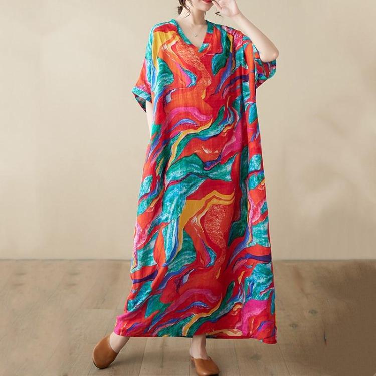 New In Dresses Vintage Floral Plus Size Cotton Casual Loose Maxi Long Summer Dress for Women Short Sleeve
New In Dresses Vintage Floral Plus Size Cotton Casual Loose Maxi Long Summer Dress for Women Short Sleeve