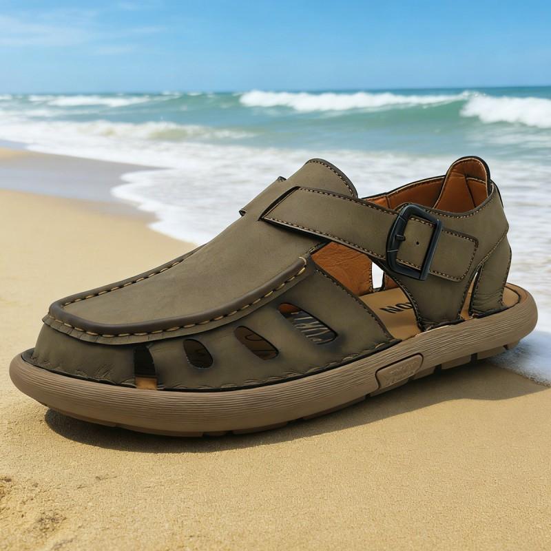 Men Sandals Breathe Hollow Leather Toe Bag Odor Proof New Soft Bottom Anti Slip Wear-resistant Outdoor Beach Shoes for Teen 47 хакі
Men Sandals Breathe Hollow Leather Toe Bag Odor Proof New Soft Bottom Anti Slip Wear-resistant Outdoor Beach Shoes for Teen 47 хакі