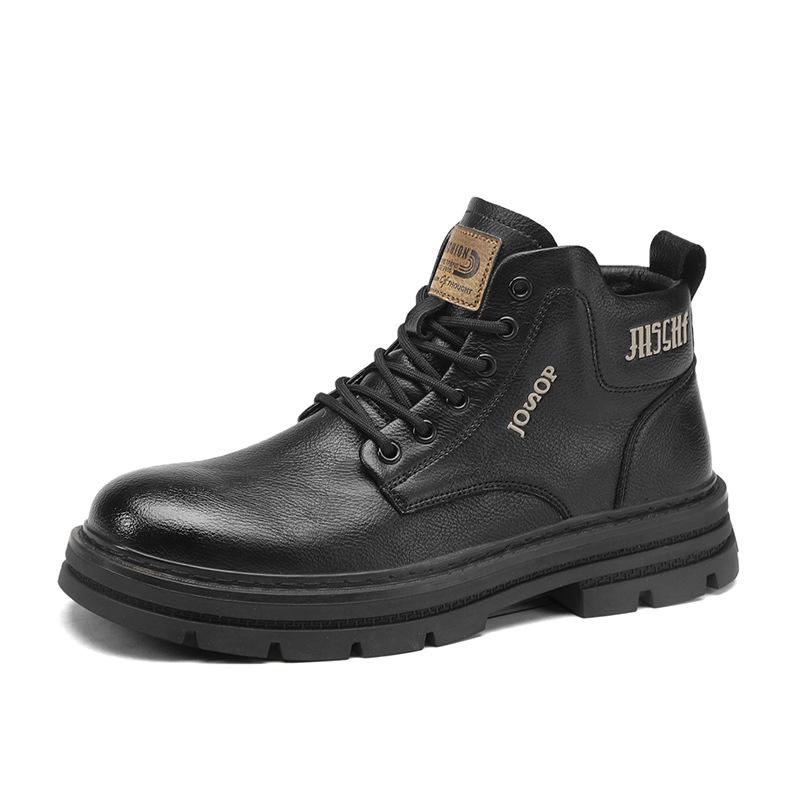 High-top lace-up solid color tooling rhubarb boots men s retro fashion Martin boots outdoor trend platform shoes 2025 39
High-top lace-up solid color tooling rhubarb boots men s retro fashion Martin boots outdoor trend platform shoes 2025 39