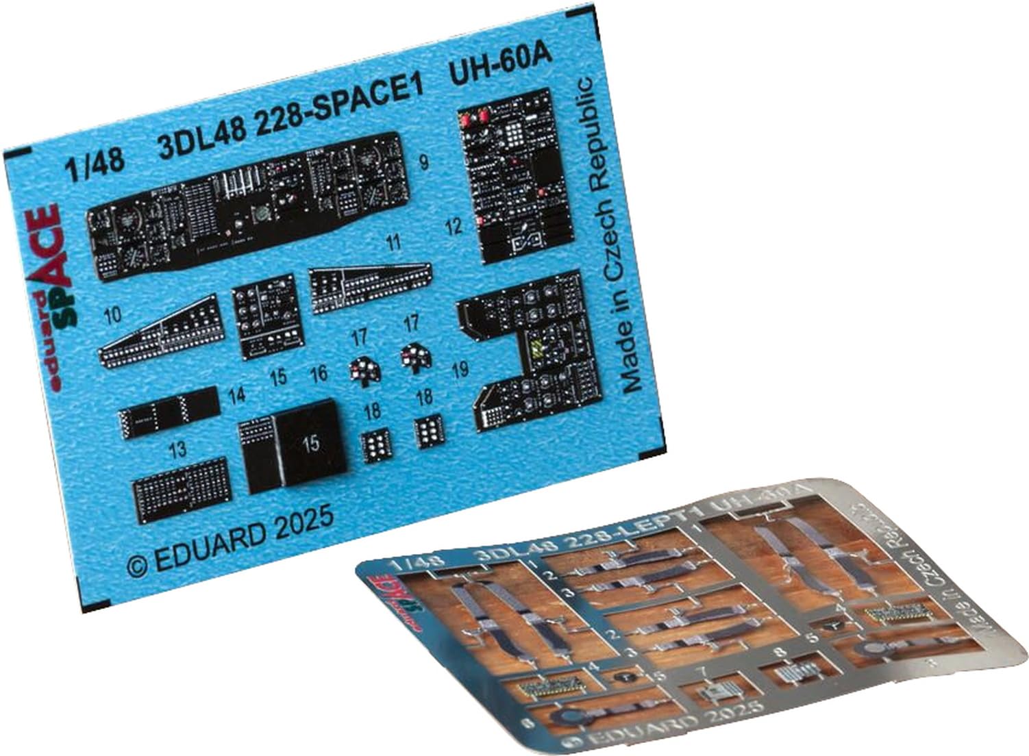 Eduard Space Series Набор 3D деталей для интерьера Пластиковая модель Декаль EDU3DL48228 1/48 UH-60A Декаль/Фототравление (для ИКМ) (Самолет)
Eduard Space Series Набор 3D деталей для интерьера Пластиковая модель Декаль EDU3DL48228 1/48 UH-60A Декаль/Фототравление (для ИКМ) (Самолет)