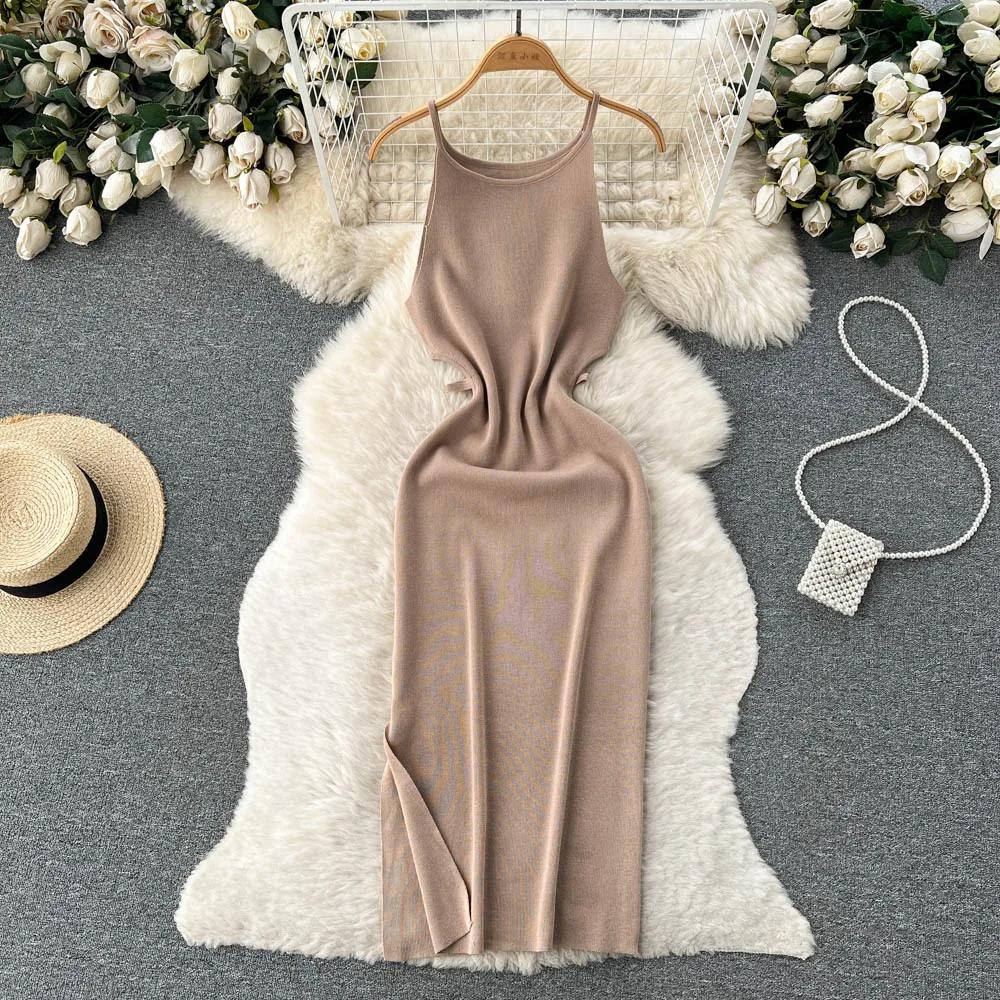 Summer Knit Sexy Strap Dress Women Elatic Waist Bodycon Sundress Female Beach Split Backless Long Dress One Size рожевий червоний колір
Summer Knit Sexy Strap Dress Women Elatic Waist Bodycon Sundress Female Beach Split Backless Long Dress One Size рожевий червоний колір