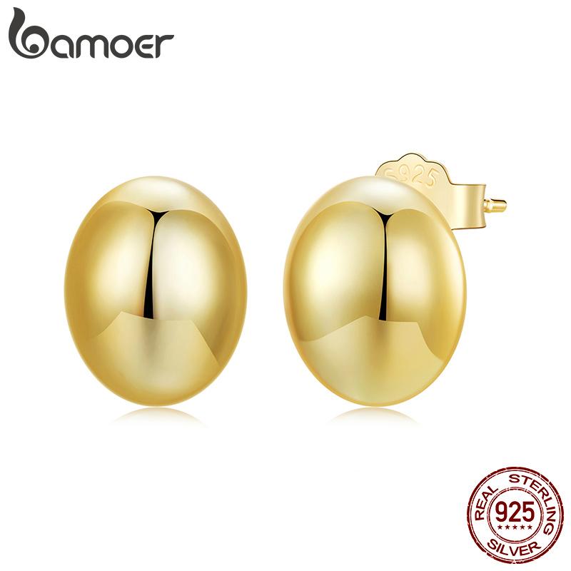 BAMOER подлинные овальные серьги из стерлингового серебра 925 пробы, женские гипоаллергенные минималистичные легкие полированные модные украшения 9*7mm серебряный
BAMOER подлинные овальные серьги из стерлингового серебра 925 пробы, женские гипоаллергенные минималистичные легкие полированные модные украшения 9*7mm серебряный