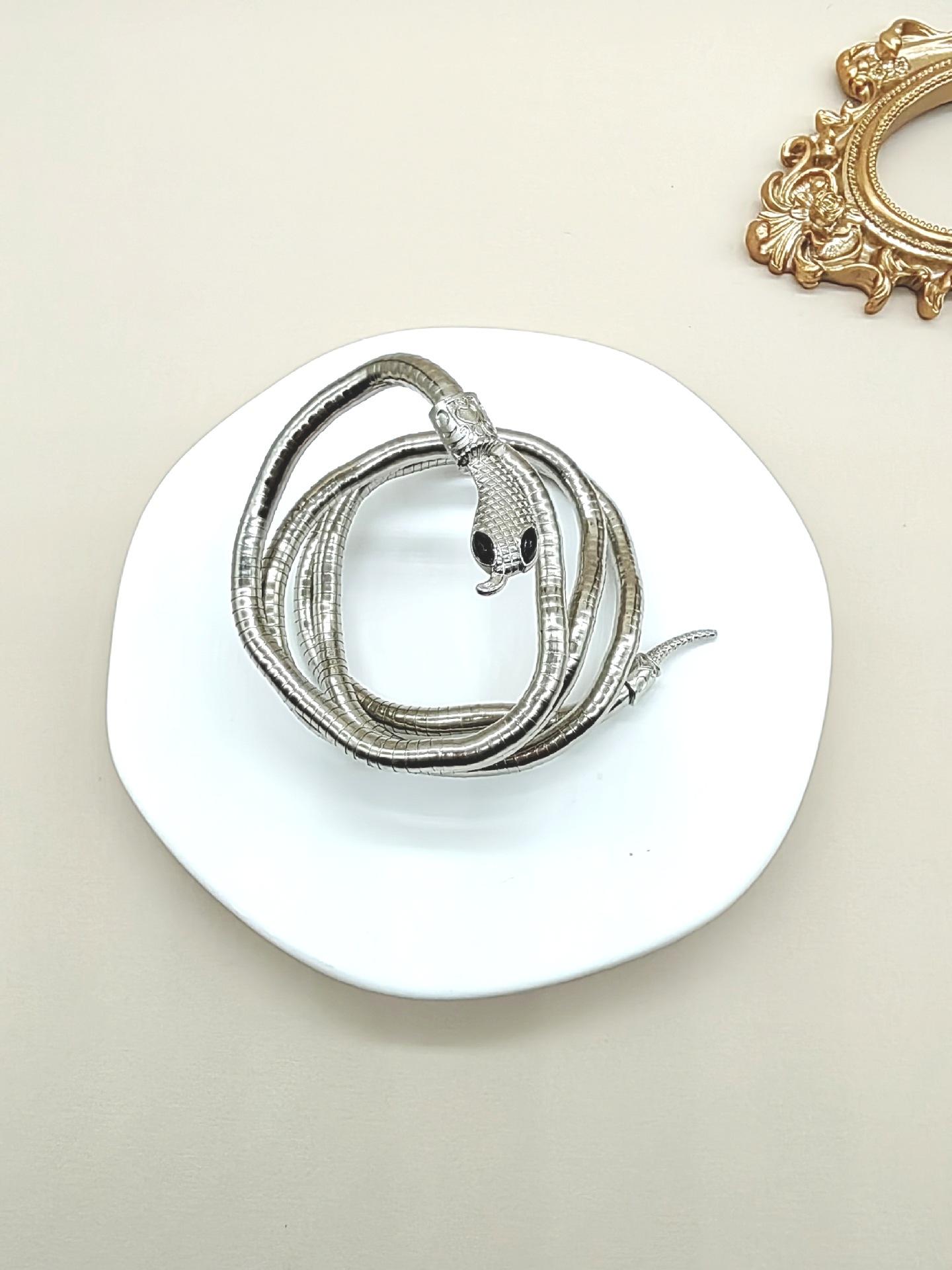 Winding serpentine personality opening random shape serpentine exaggerated European and American feeling necklace collar collarbone chain jewelry срібний
Winding serpentine personality opening random shape serpentine exaggerated European and American feeling necklace collar collarbone chain jewelry срібний