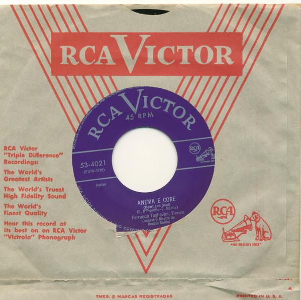 7inch Record FERRUCCIO TAGLIAVINI - Anema E Core / Me So Mbriacato E 534021 RCA Victor US Folk Used
7inch Record FERRUCCIO TAGLIAVINI - Anema E Core / Me So Mbriacato E 534021 RCA Victor US Folk Used