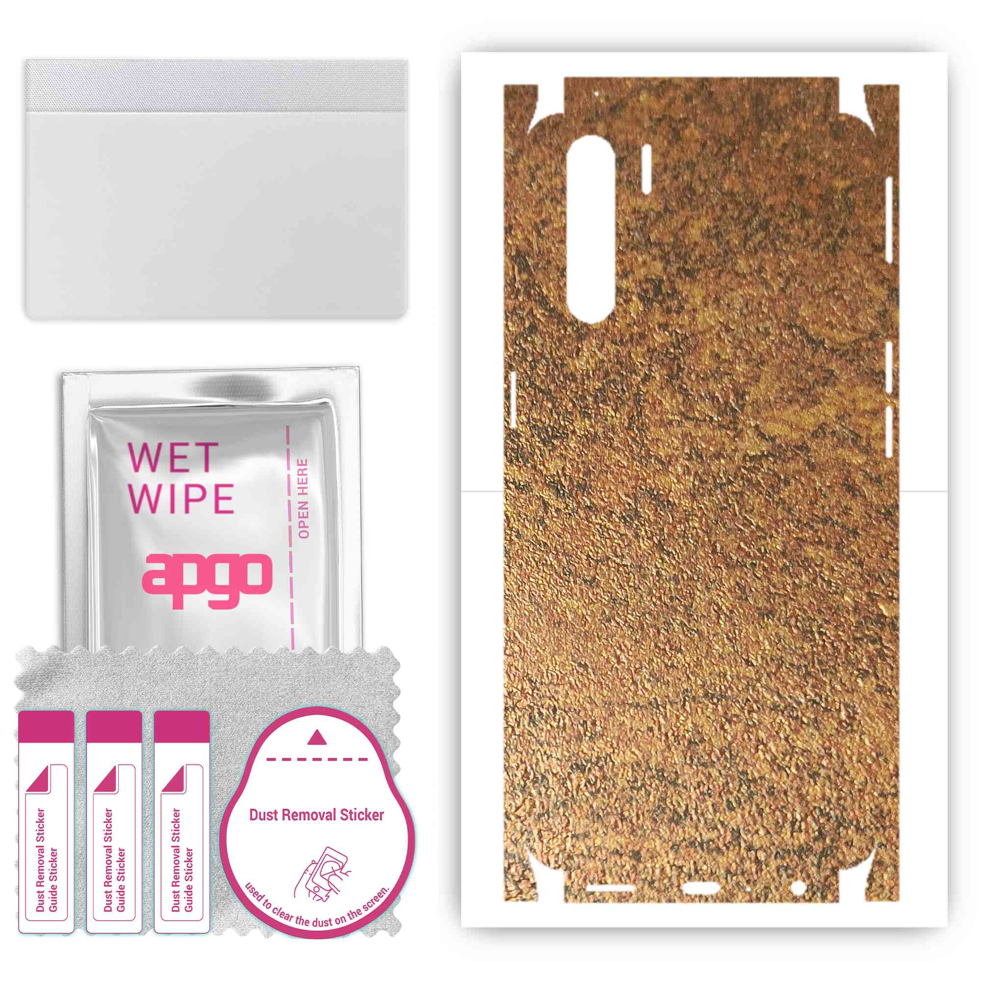 Apgo Protective Skin Sticker for the back+sides compatible with Oppo A91, Full Wrap Film, Foil, Vinyl - Pattern Rusty Copper
Apgo Protective Skin Sticker for the back+sides compatible with Oppo A91, Full Wrap Film, Foil, Vinyl - Pattern Rusty Copper