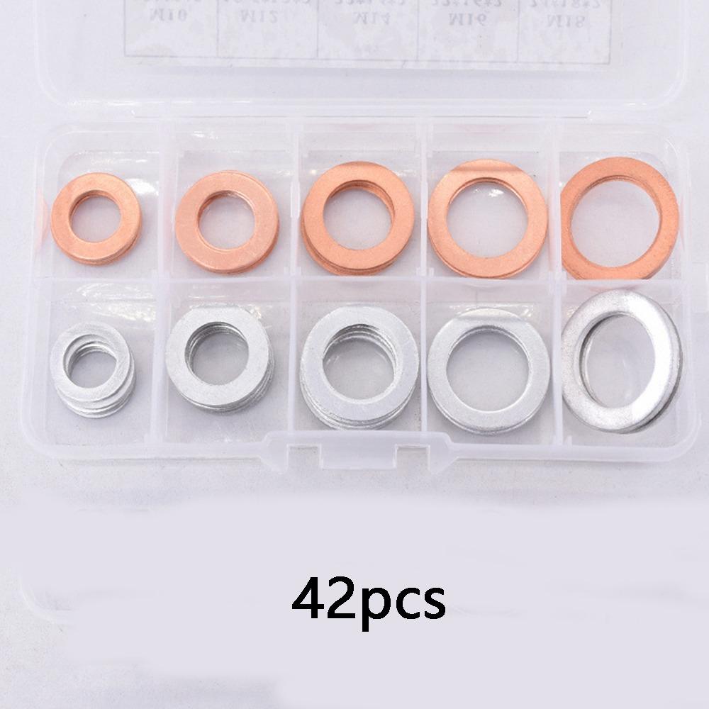 Комплект уплотнений Прокладка для слива масляного поддона автомобиля Смешанная загрузка Сменная шайба Аксессуары для автомобильного бака 42Pcs
Комплект уплотнений Прокладка для слива масляного поддона автомобиля Смешанная загрузка Сменная шайба Аксессуары для автомобильного бака 42Pcs