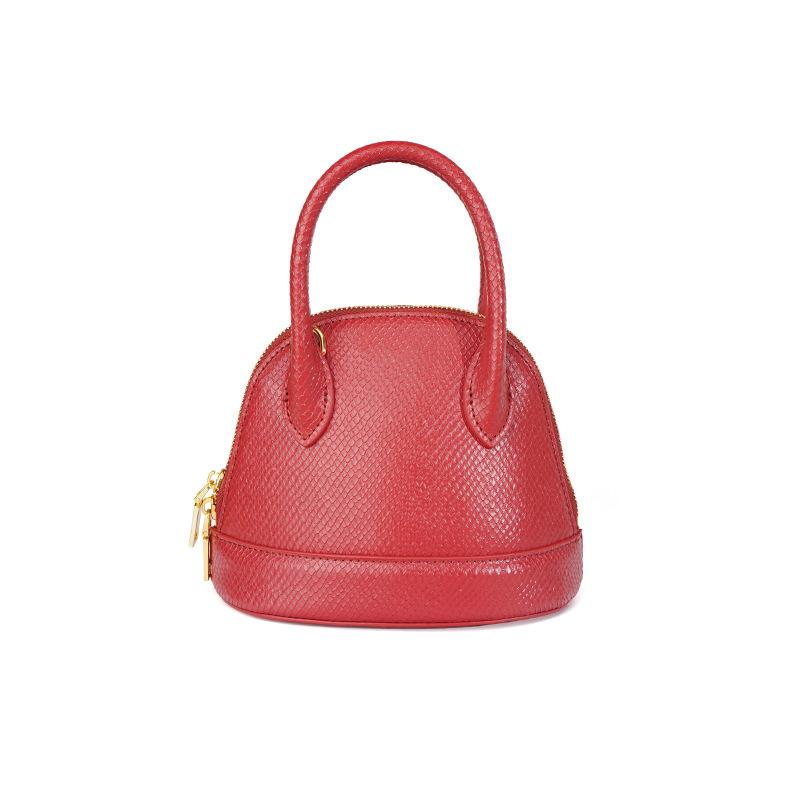 Маленькая женская черная сумка-цепочка на одно плечо, весна-лето, изысканная универсальная розовая мини-сумка-ракушка красный