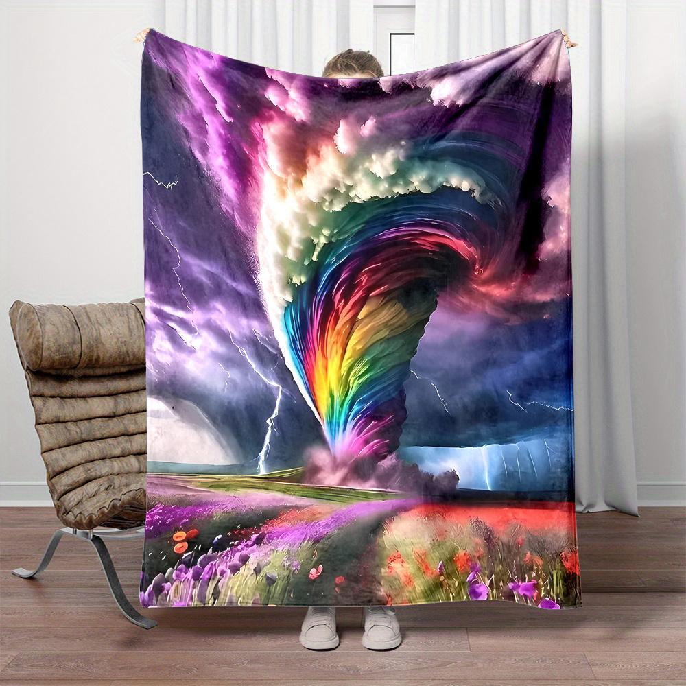 Colorful tornado and floral patterns Flannel printed blanket suitable for all seasons suitable for living office sofa and travel 75x90cm
Colorful tornado and floral patterns Flannel printed blanket suitable for all seasons suitable for living office sofa and travel 75x90cm