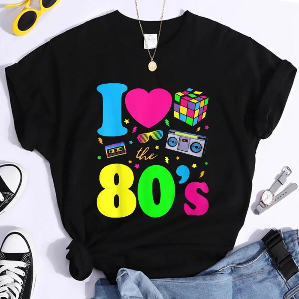 New Fashion I Love The 80s T-Shirt Womens Vintage 1980s T-Shirt Funny Classic T-Shirt Tops Women s Crew Neck Tees Female M
New Fashion I Love The 80s T-Shirt Womens Vintage 1980s T-Shirt Funny Classic T-Shirt Tops Women s Crew Neck Tees Female M