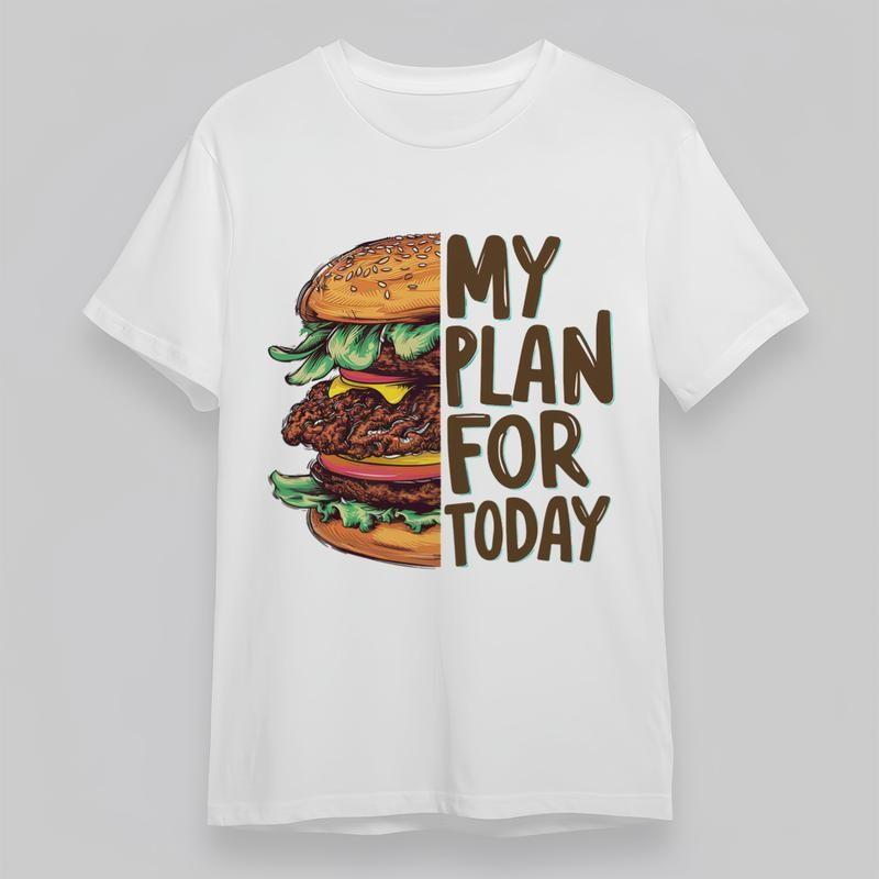 Women s Oversize Classic T-Shirt My Plan For Today Burger Graphic Cotton Tee L
Women s Oversize Classic T-Shirt My Plan For Today Burger Graphic Cotton Tee L