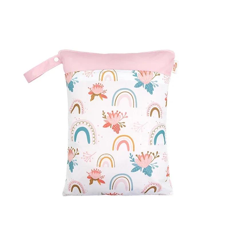 Boho Rainbow & Sun Print Waterproof Wet Dry Bag, Two Pockets Reusable Cloth Diaper Organizer, Washable Nappy Bag for Baby Travel 30x40cm
Boho Rainbow & Sun Print Waterproof Wet Dry Bag, Two Pockets Reusable Cloth Diaper Organizer, Washable Nappy Bag for Baby Travel 30x40cm
