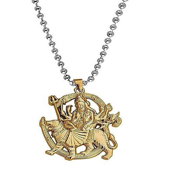 @ Indian Traditional Lord Sherawali Mata Pendant With Chain For Men
@ Indian Traditional Lord Sherawali Mata Pendant With Chain For Men