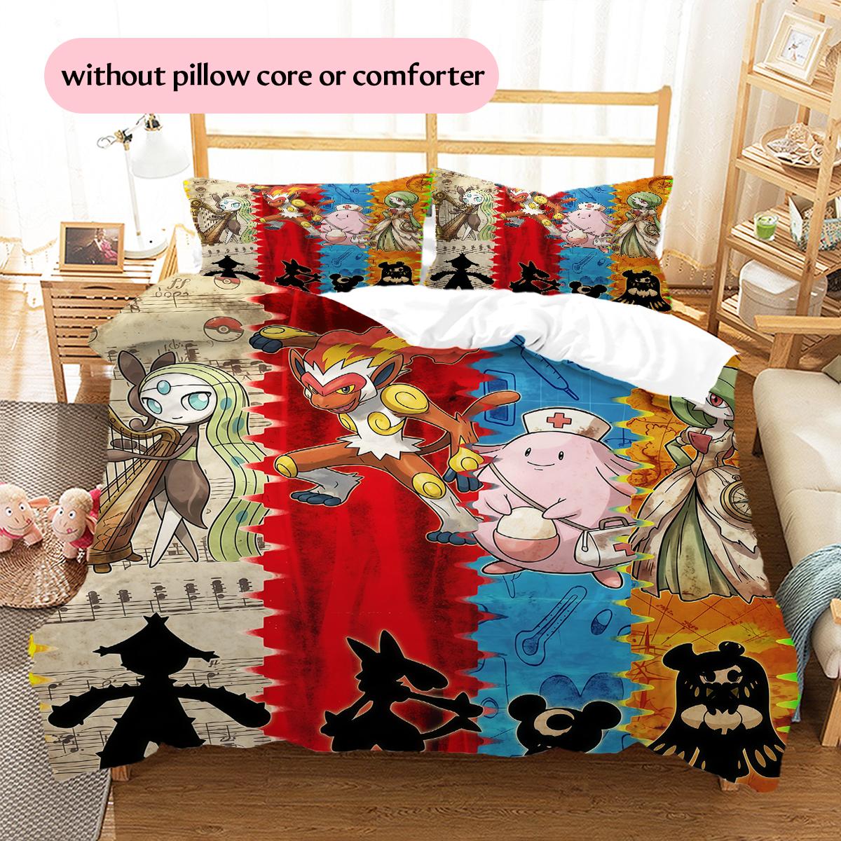 Assemble Pokémon characters Pattern Bedding Quilt Set Home Decoration Gift (1 * duvet cover + 2 * pillowcase without core) 135x200cm
Assemble Pokémon characters Pattern Bedding Quilt Set Home Decoration Gift (1 * duvet cover + 2 * pillowcase without core) 135x200cm
