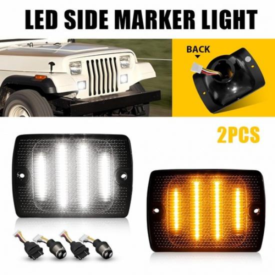 Lens Smoked LED Side Marker Signal Turn Light 2X For Jeep 1987-1995 Wrangler YJ
Lens Smoked LED Side Marker Signal Turn Light 2X For Jeep 1987-1995 Wrangler YJ