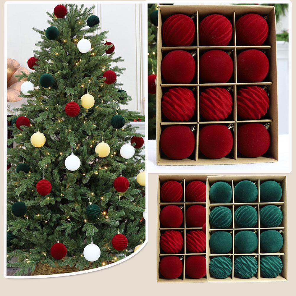 12Pcs Christmas Ball Ornaments Solid Flocked Velvet Balls For Xmas Tree Decorations Home Xmas Party Navidad Wine Red
12Pcs Christmas Ball Ornaments Solid Flocked Velvet Balls For Xmas Tree Decorations Home Xmas Party Navidad Wine Red