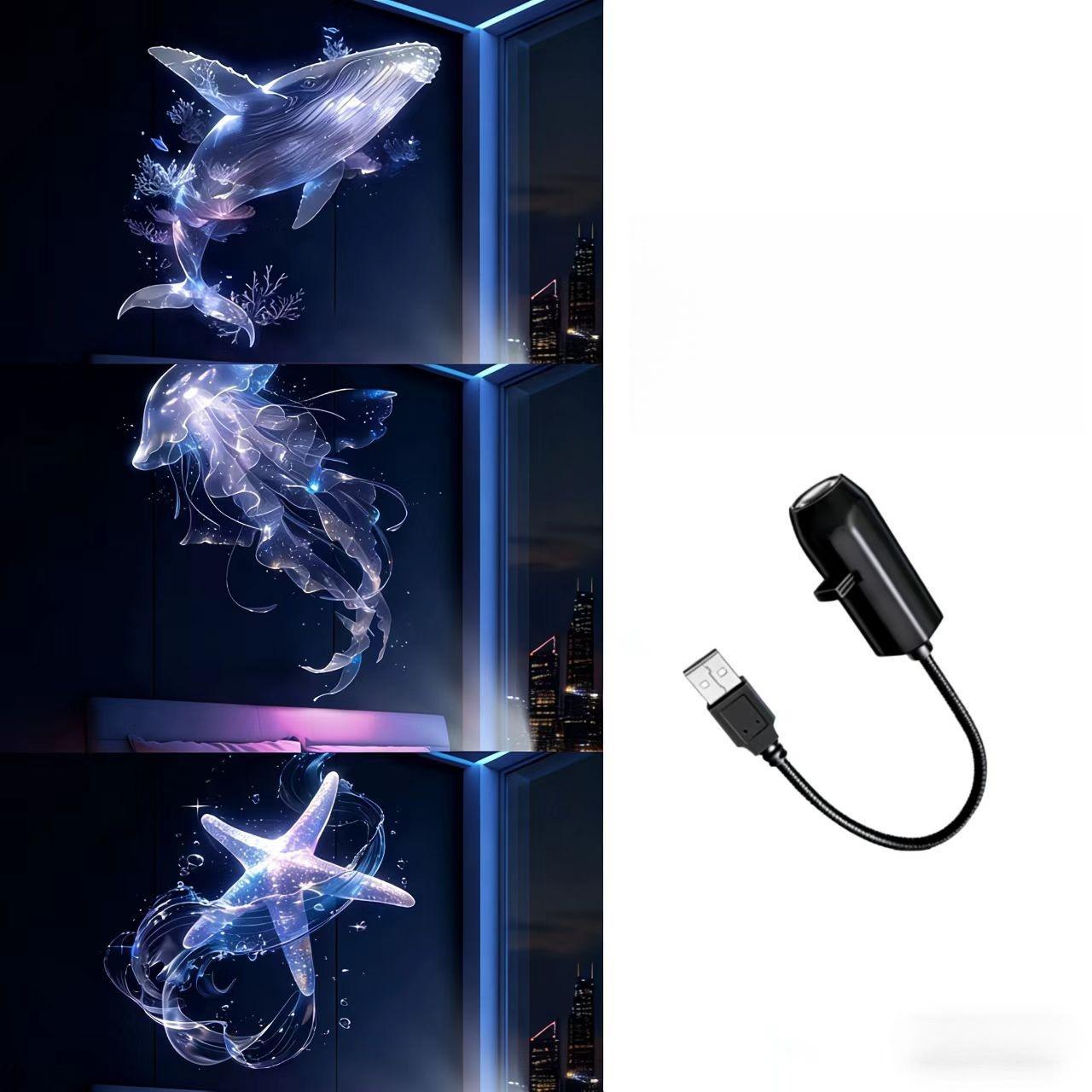 LED USB Projector Light 3/6pcs Projection Patterns- Adjustable Whale Butterfly Jellyfish Starfish Night Light Festival Gift
LED USB Projector Light 3/6pcs Projection Patterns- Adjustable Whale Butterfly Jellyfish Starfish Night Light Festival Gift