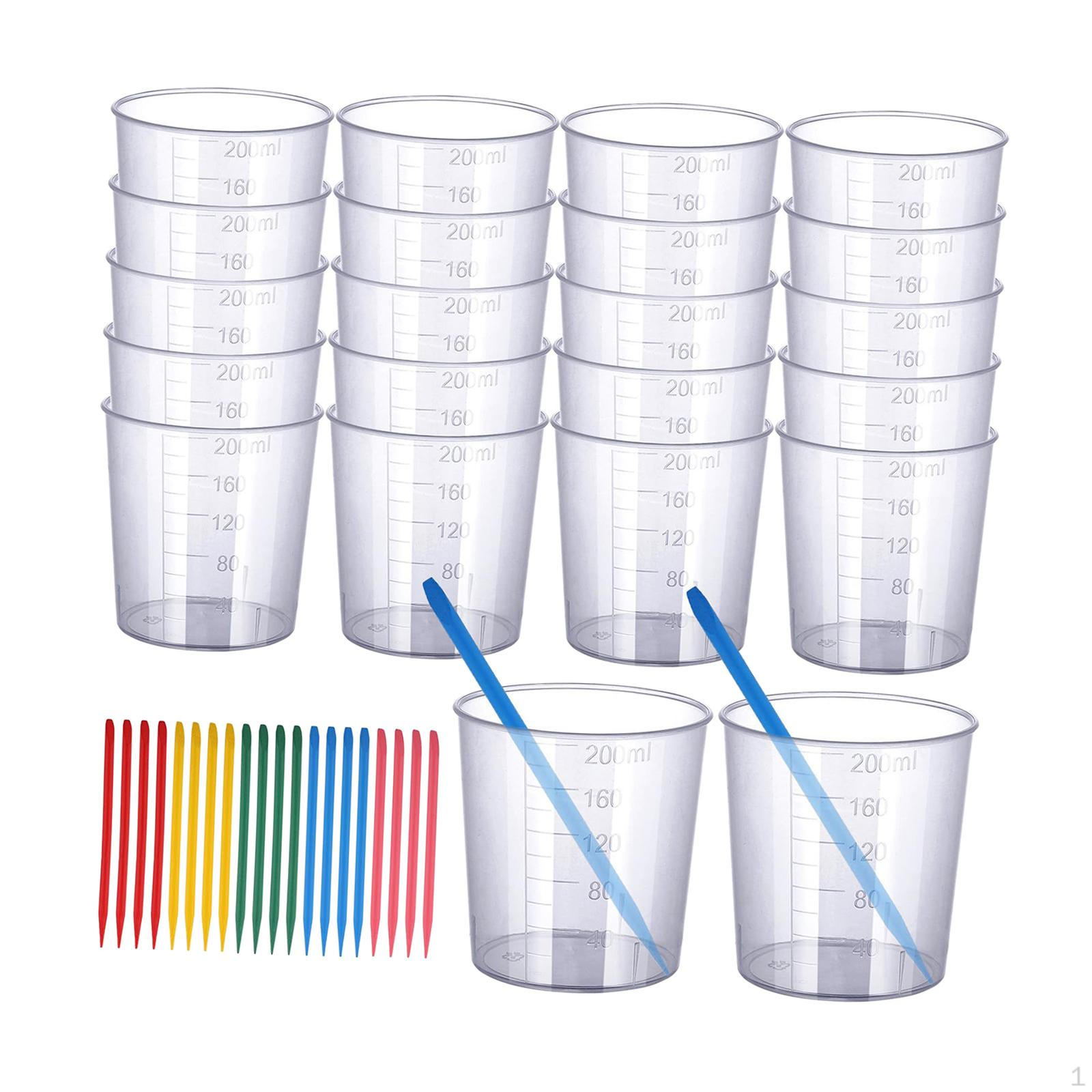 20 Pieces Epoxy Measuring Cups Mixing Sticks Graduated Stirring Tools Resin Kit Pp Material 200ml Mixing Cups
20 Pieces Epoxy Measuring Cups Mixing Sticks Graduated Stirring Tools Resin Kit Pp Material 200ml Mixing Cups