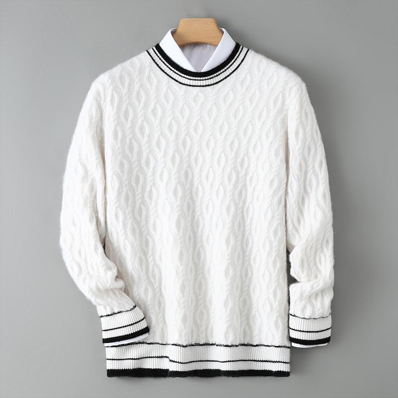 Men s Pure Wool Color Block Jacquard Round Neck Sweater - Thickened Knitwear for Autumn/Winter XXXL білий
Men s Pure Wool Color Block Jacquard Round Neck Sweater - Thickened Knitwear for Autumn/Winter XXXL білий