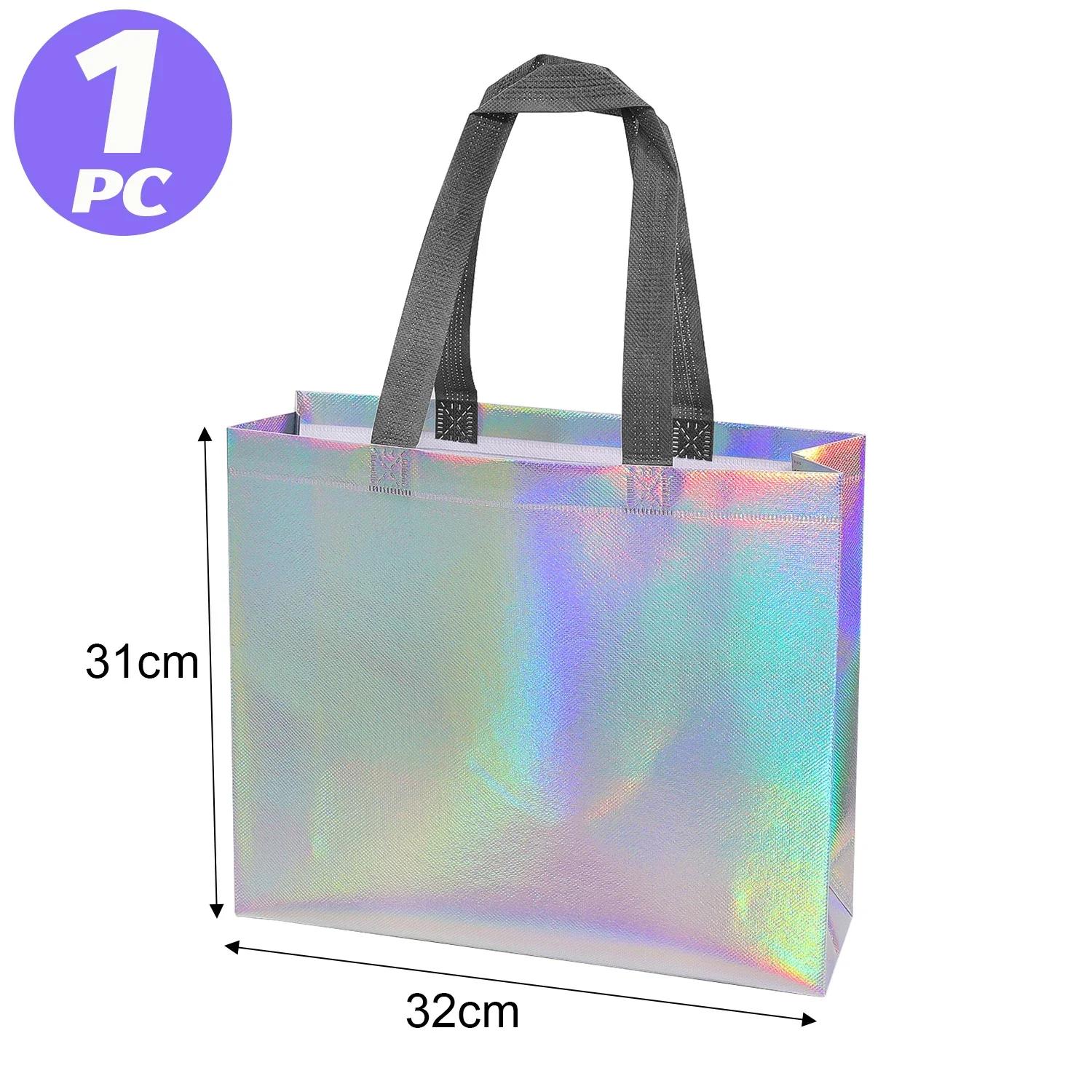 1/10PCS Rainbow Laser Handbag Non-woven Shopping Bags Birthday Party Valentines Day Gift Packaging Bag Waterproof Storage Supply 32x31cm
1/10PCS Rainbow Laser Handbag Non-woven Shopping Bags Birthday Party Valentines Day Gift Packaging Bag Waterproof Storage Supply 32x31cm