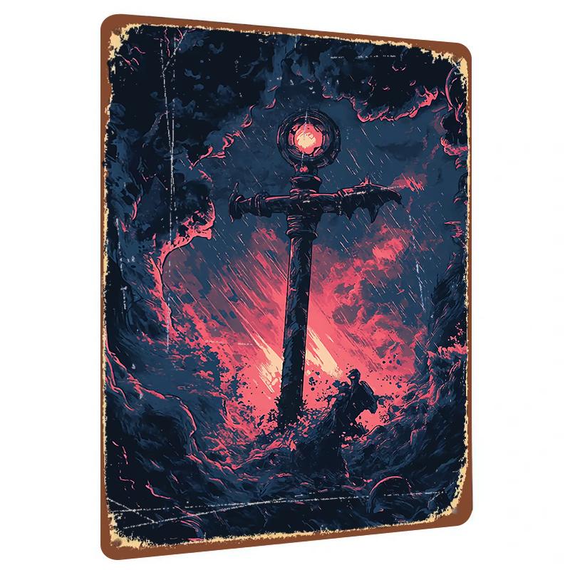 Gothic Style Metal Wall Art Dark Street Lamp Cross Decorative Painting Vintage Home Decor Hanging 20x30cm(7.8x11.8inch)
Gothic Style Metal Wall Art Dark Street Lamp Cross Decorative Painting Vintage Home Decor Hanging 20x30cm(7.8x11.8inch)