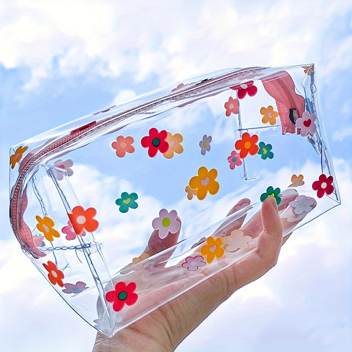 Transparent PVC Pen Pouch 1 Piece Set, Large Capacity Multi-Purpose Pencil Pouch, Colorful Flower Design, Portable Zipper Storage Bag
Transparent PVC Pen Pouch 1 Piece Set, Large Capacity Multi-Purpose Pencil Pouch, Colorful Flower Design, Portable Zipper Storage Bag