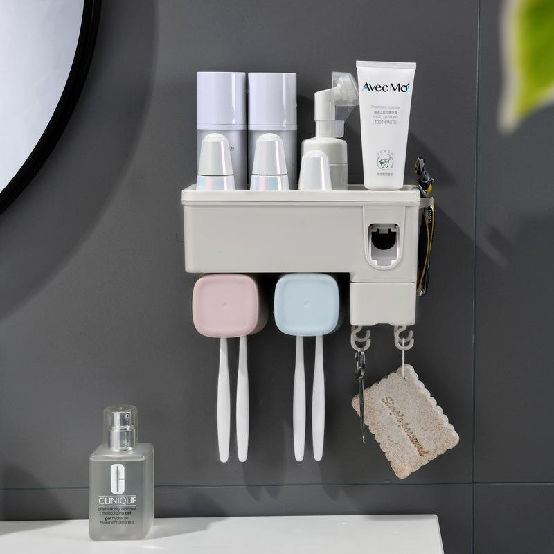 Cross-Border Bathroom Tooth-Cleaners Toothbrush Holder4Cup Large Capacity Tray2Wall-Mounted Toothpaste Dispenser
Cross-Border Bathroom Tooth-Cleaners Toothbrush Holder4Cup Large Capacity Tray2Wall-Mounted Toothpaste Dispenser