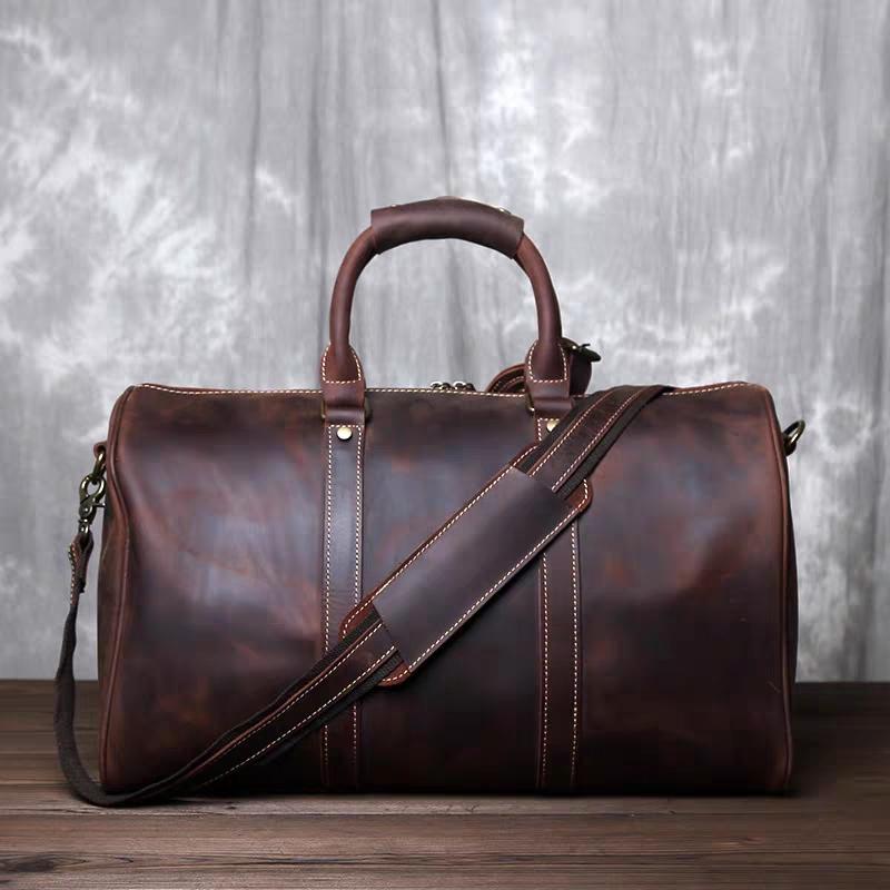 Retro Leather Men s Travel Bag Crazy-horse Leather Large-capacity Luggage Bag Top Layer Cowhide Men Portable Diagonal Bag NZPJ темно-коричневого кольору
Retro Leather Men s Travel Bag Crazy-horse Leather Large-capacity Luggage Bag Top Layer Cowhide Men Portable Diagonal Bag NZPJ темно-коричневого кольору