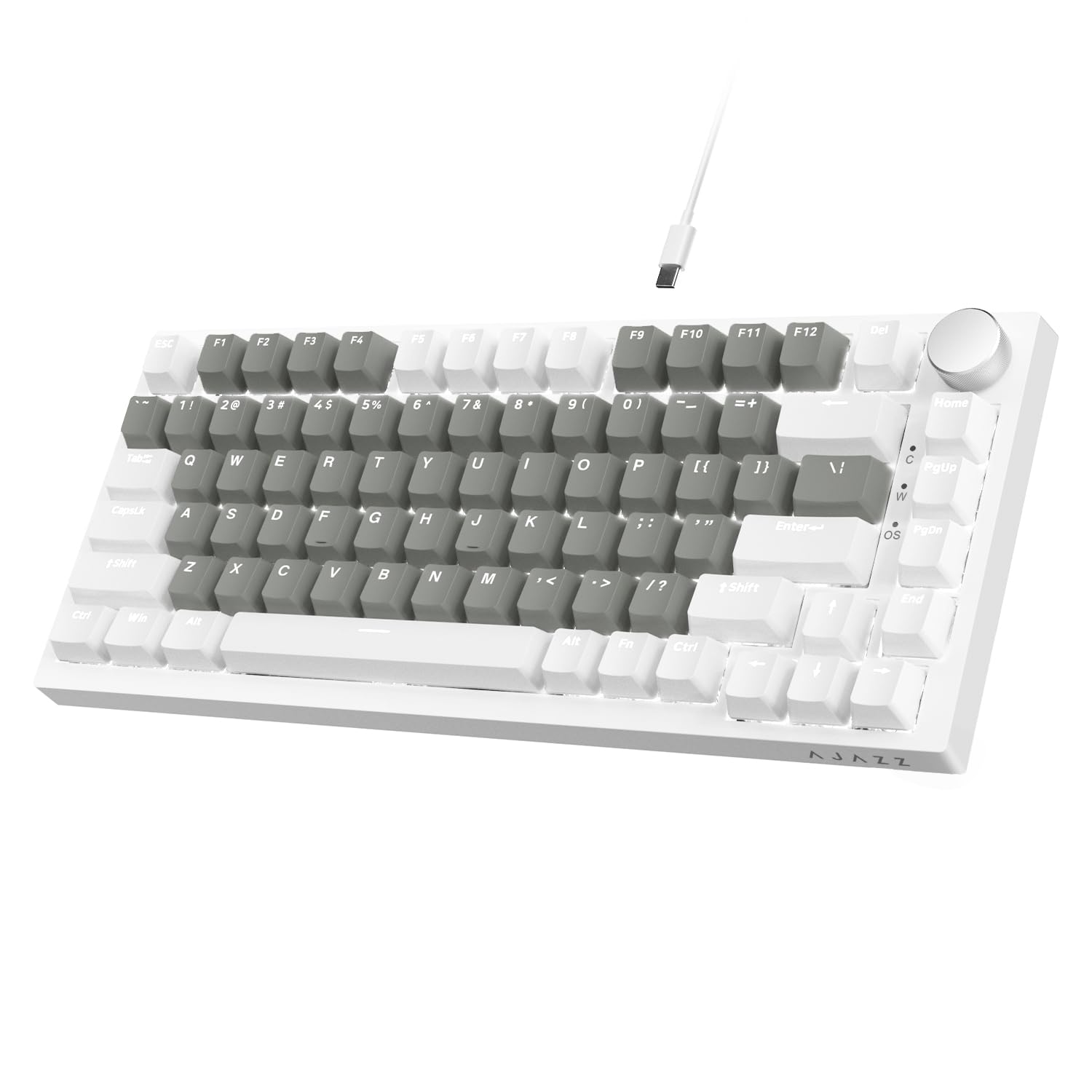 AK820 Wired Mechanical Keyboard HP Axis Metal Knob White Light 81 Keys Hot Swap Compatible Ghost Prevention Gasket Structure TT 5 Layer Silencer PBT
AK820 Wired Mechanical Keyboard HP Axis Metal Knob White Light 81 Keys Hot Swap Compatible Ghost Prevention Gasket Structure TT 5 Layer Silencer PBT