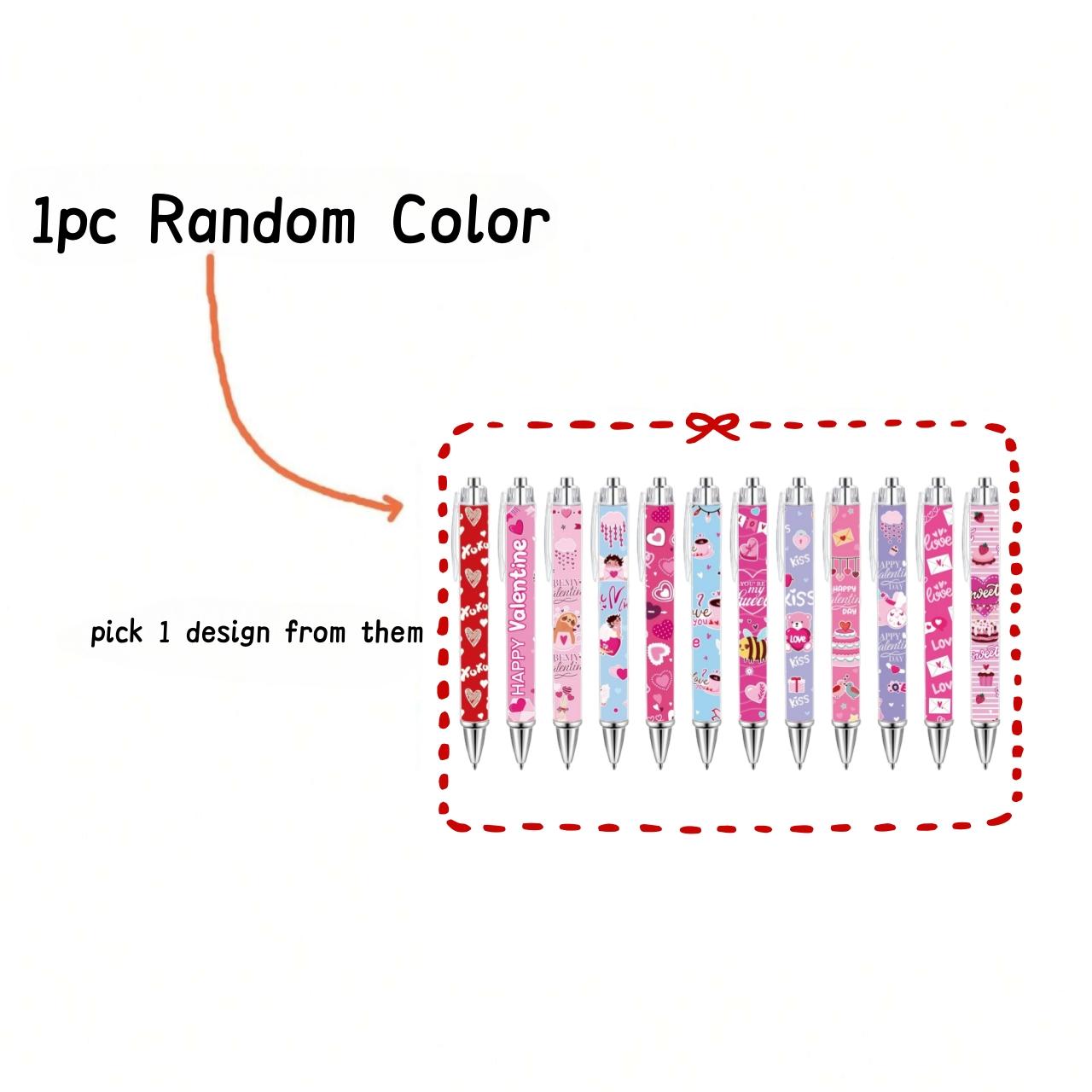 1/6/12pcs Valentine s Day Ballpoint Pens Gifts Lover Pens Set Sweet Holiday Retractable Smooth Writing Black Ink A3247 (black,1pcs random color) чорний
1/6/12pcs Valentine s Day Ballpoint Pens Gifts Lover Pens Set Sweet Holiday Retractable Smooth Writing Black Ink A3247 (black,1pcs random color) чорний
